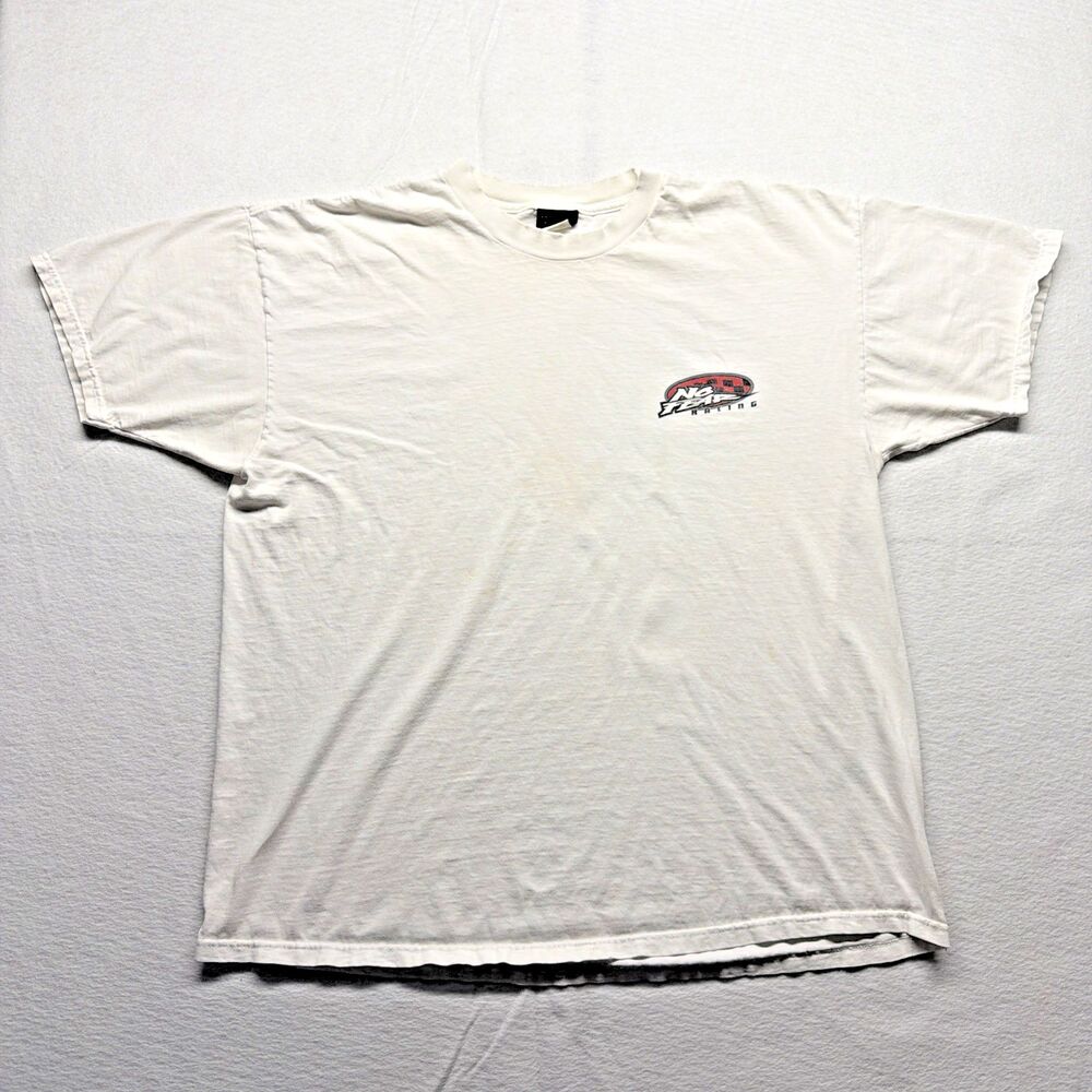 Vintage 90s No Fear Racing Drive It Like You Stole It White T-Shirt Men’s 2XL